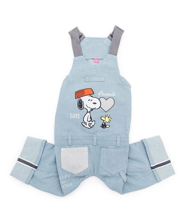 PET PARADISE スヌーピー ライトデニム オーバーオール 中型犬 大型犬 ライトインディゴブルー