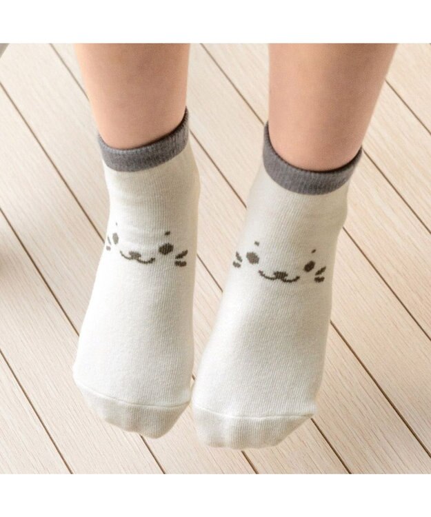 Mother garden しろたん スニーカー丈ソックス 2足セット 《顔ぼん・いっぱいいるよ》 13～16cm/17～20cm 顔ぼん・いっぱいいるよ