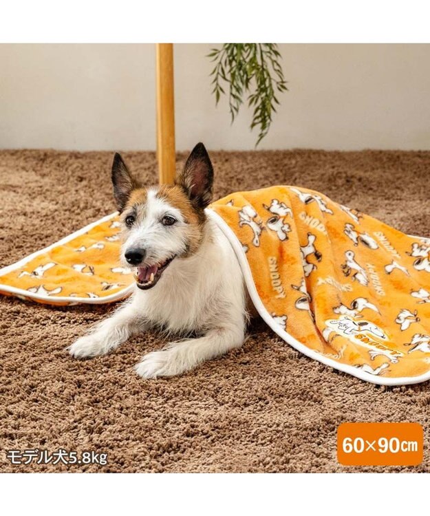 PET PARADISE スヌーピー ブランケット 《てくてく》 オレンジ