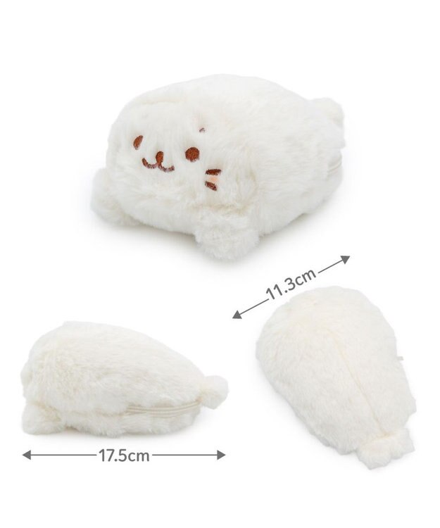 Mother garden しろたん マルチポーチ 《のんびり顔》 単品 のんびり顔