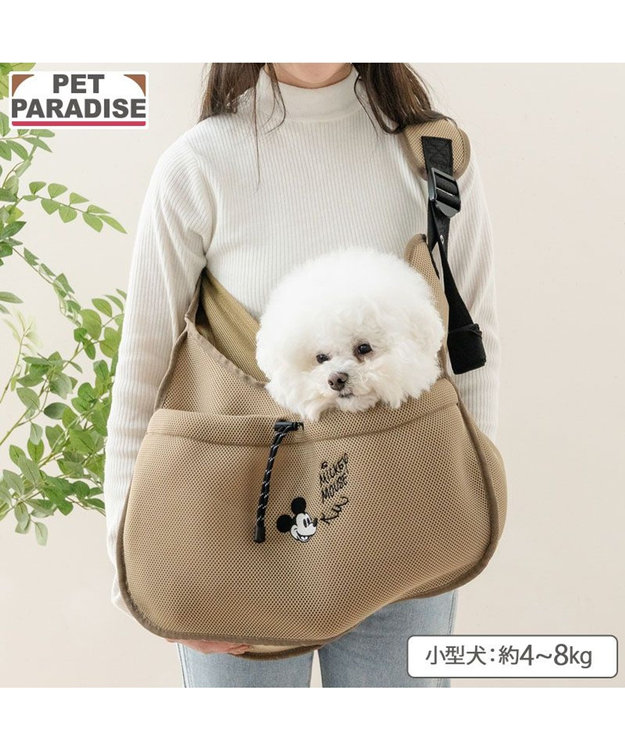 PET PARADISE ディズニー ミッキーマウス メッシュ スリング キャリーバッグ Ｍ 小型犬 モカ