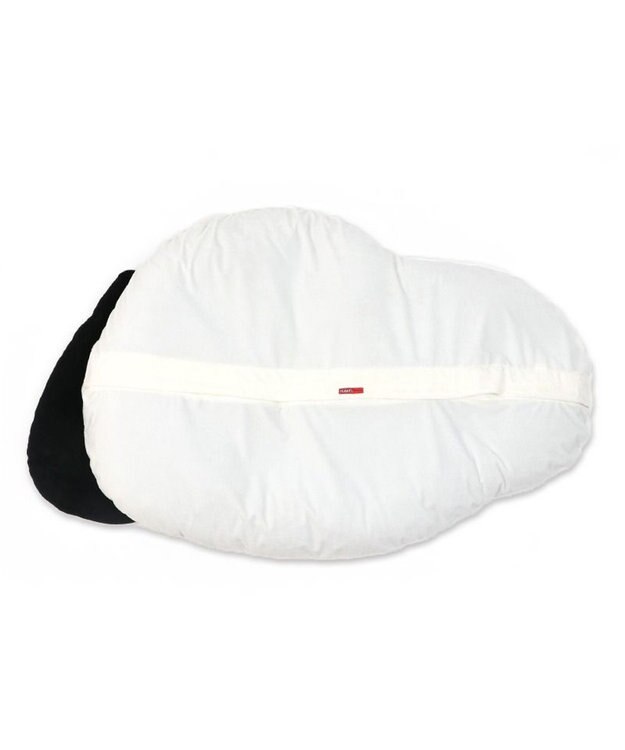 PET PARADISE ペットパラダイス スヌーピー フェイス クッション (100×69cm) 白~オフホワイト