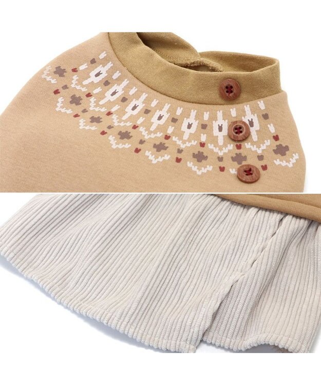 PET PARADISE ノルディック柄 ワンピース《ブラウン》 小型犬 ブラウン