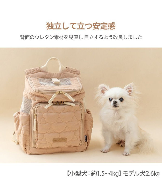 PET PARADISE ペットパラダイス くまちゃん キルティング ハグ&リュック 超小型犬 ベージュ