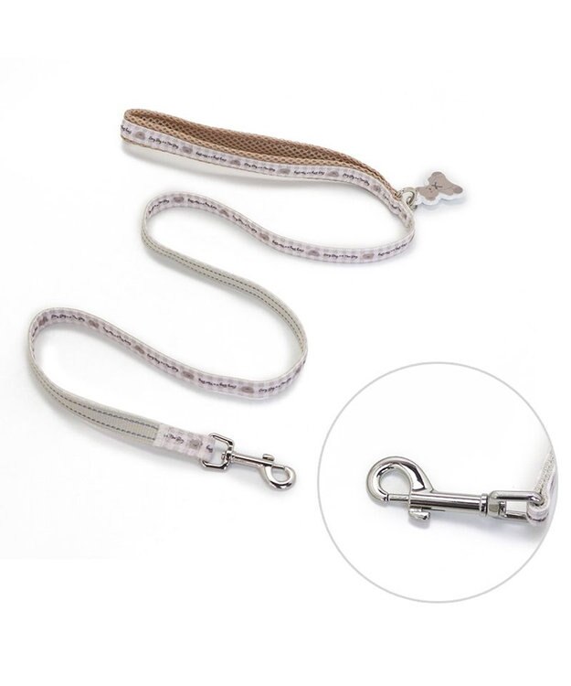 PET PARADISE ペットパラダイス リード【ＳＳ~Ｓ】 くまちゃん柄 ベージュ