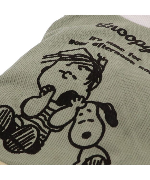 PET PARADISE スヌーピー プレミアムペティヒート ねむ ロンパース 小型犬 カーキ