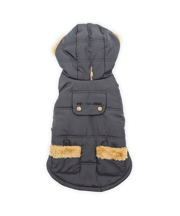 PET PARADISE ペットパラダイス 防寒フード付コート 中型犬 大型犬 ブラック