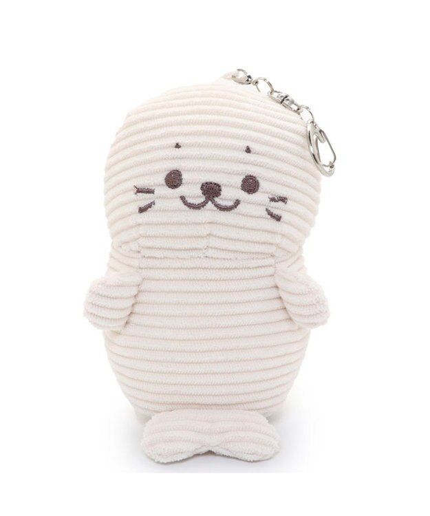 Mother garden しろたん コーデュロイ ついたん マスコット キーホルダー 12cm 白～オフホワイト