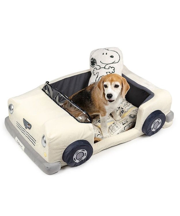 PET PARADISE スヌーピー マイカー カドラー Ｌ オフホワイト