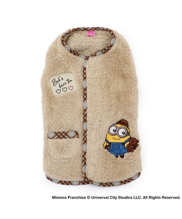 PET PARADISE ミニオン ボブ ティム 背中開き ベスト 小型犬 茶系