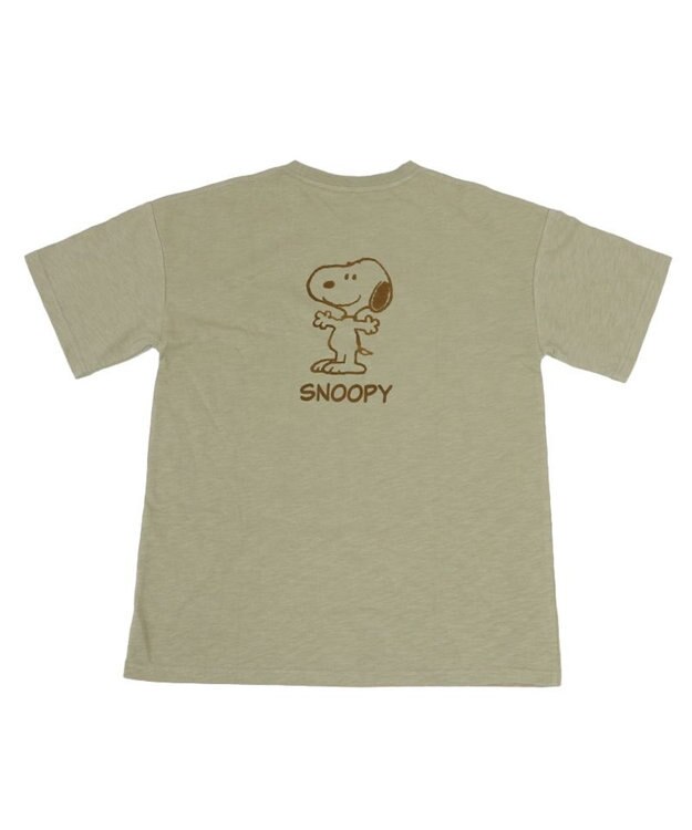 PET PARADISE スヌーピー お揃い フェイス Ｔシャツ オーナー用 カーキ
