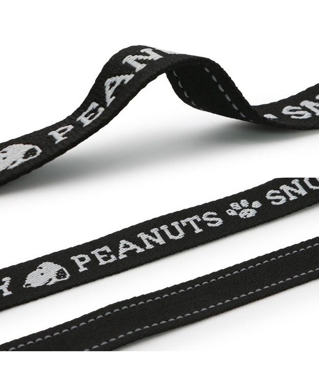 PET PARADISE スヌーピー ショルダーポーチ付き リード ４S～S  小型犬 ブラック