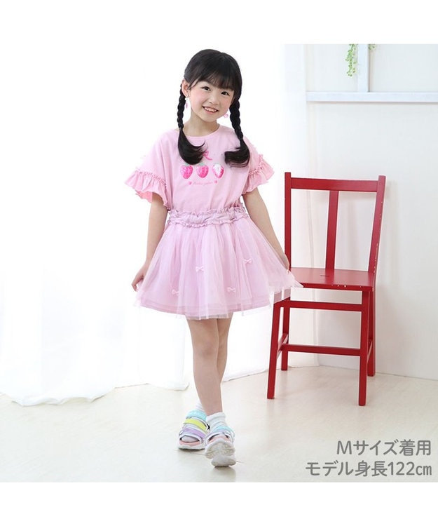 女の子可愛いユニコーン　キッズ半袖シャツ　フリルスカートセット　肌に優しく130 女の子可愛いユニコーン キッズ半袖シャツ フリルスカートセット
