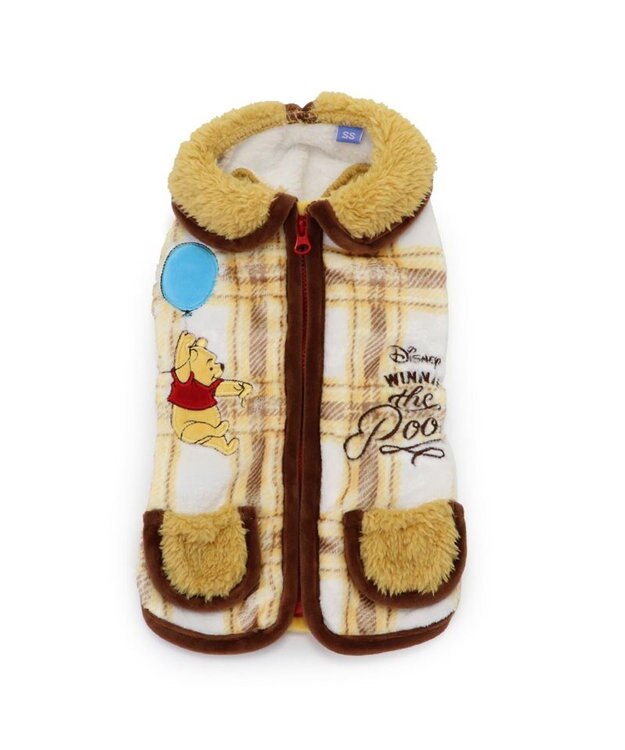 PET PARADISE ディズニー くまのプーさん 背開き ベスト 《 風船柄》 小型犬 黄