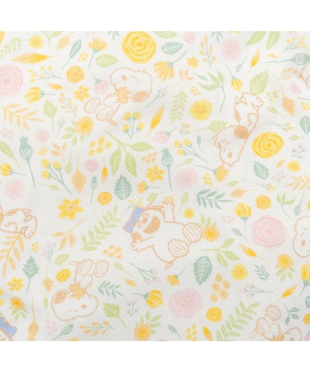 PET PARADISE スヌーピー はじめてのロンパース 《のほほん柄》 中型犬 大型犬 ホワイト×イエロー