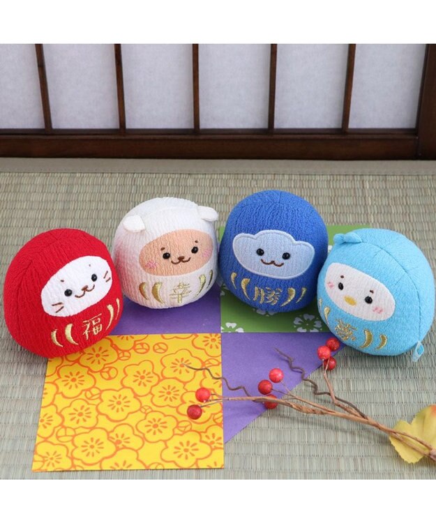 Mother garden しろたん 手のり ちりめん だるま マスコット ちびちびマスコット 8cm 【単品】 しろたん