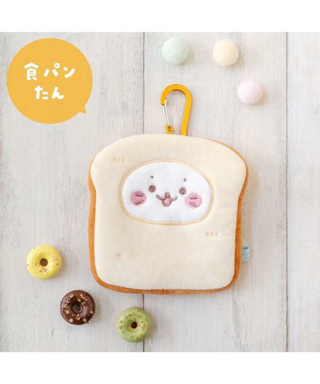 Mother garden しろたん ぺたんこポーチ 《食パンたん》 食パンたん