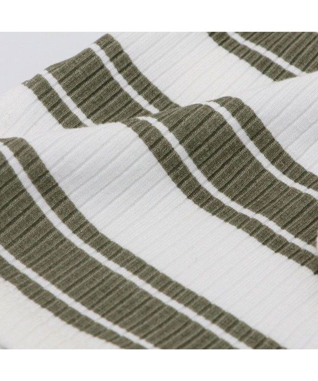 PET PARADISE ペットパラダイス 縞のびのびリブＴシャツ 小型犬 グリーン