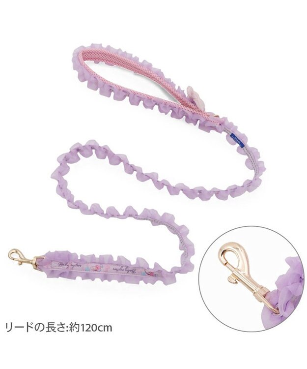 PET PARADISE ディズニー ヤングオイスター フリル リード ＳＳ～Ｓ 小型犬 ライトパープル