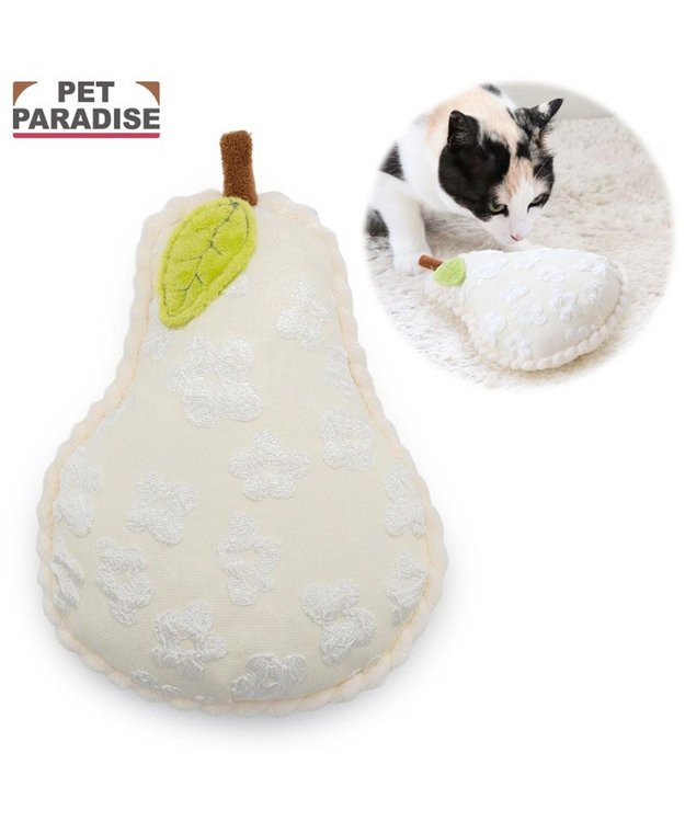 PET PARADISE ペットパラダイス猫おもちゃ 洋ナシ けりぐるみ ホワイト