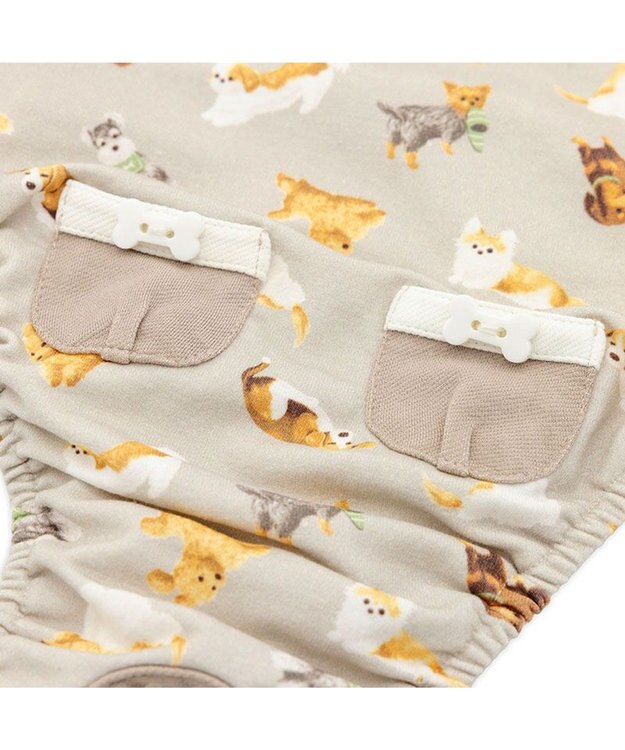 PET PARADISE ペットパラダイス makokoro マナーオール 《犬柄》 中型犬 グレイッシュベージュ