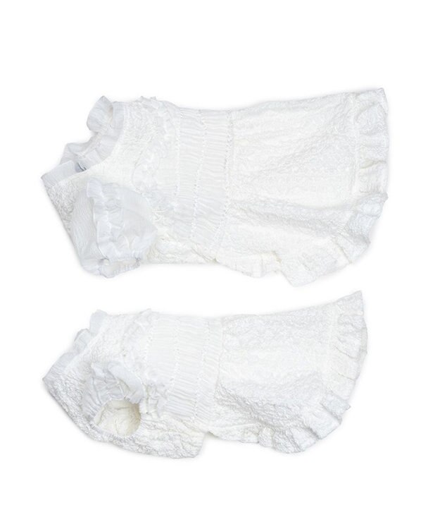 PET PARADISE cherircouture くしゅくしゅ ワンピース 小型犬 ホワイト