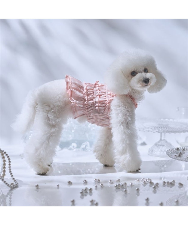 PET PARADISE cherircouture シャーリング キャミソール 《ピンク》 小型犬 ピンク