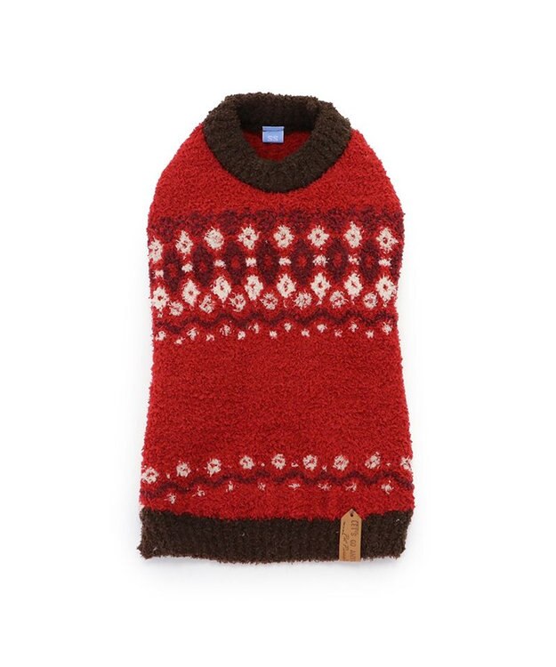 PET PARADISE ペットパラダイス ニット ノルディク柄  《レッド》 中型犬 大型犬 レッド