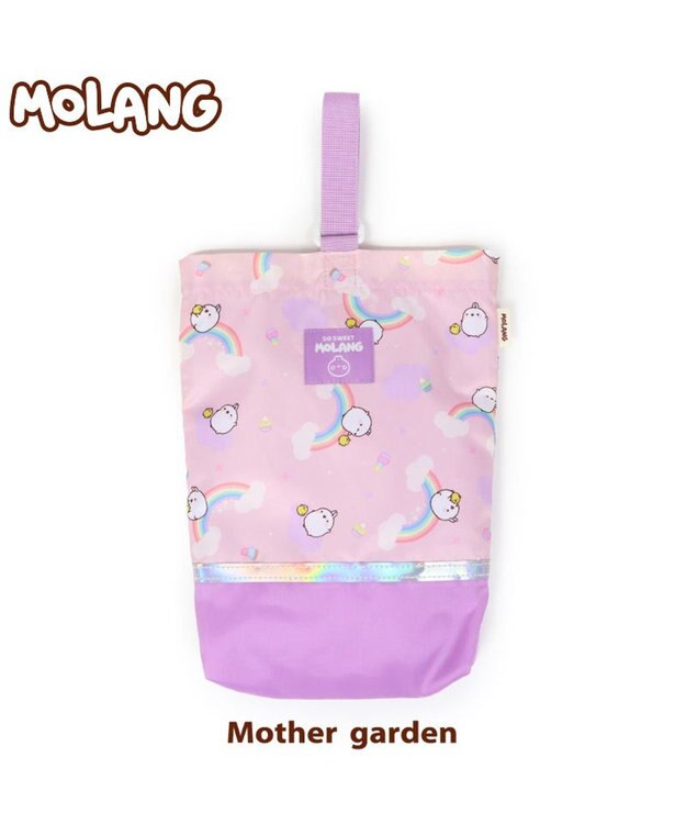 Mother garden マザーガーデン MOLANG モラン シューズバッグ 虹柄 上履き入れ 0