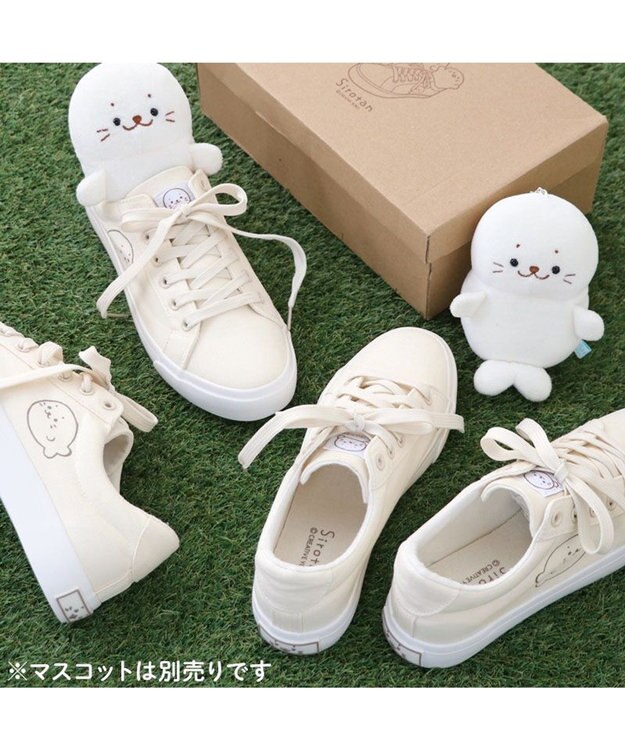 Mother garden しろたん キャンバススニーカー 《Mサイズ23.0～23.5cm/Lサイズ25.0～25.5cm》 白～オフホワイト