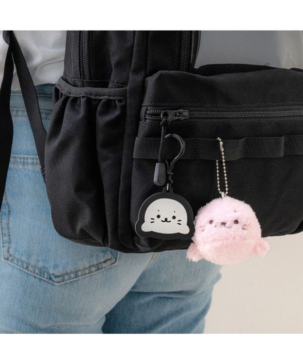 Mother garden しろたん ふわふわキーホルダー 《桃》 単品 ピンク