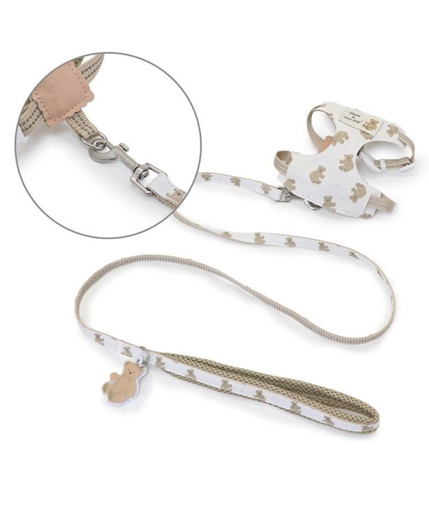 PET PARADISE ペットパラダイス くまちゃん スリム ハーネス＆リード ４S /３S 小型犬 くまちゃん柄