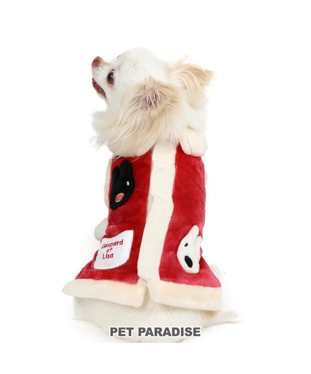PET PARADISE リサとガスパール 背中開き もこふわ ベスト 超小型犬 小型犬 赤