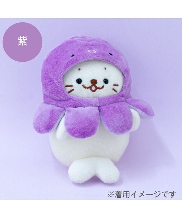 Mother garden しろたん ついてきちゃうしろたん マスコット用 着せ替え服 タコ頭巾 《紫》 単品 紫