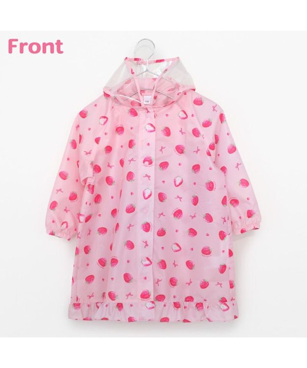 Mother garden マザーガーデン 野いちご 子供用 レインコート 100/110/120/130cm 収納巾着付き -