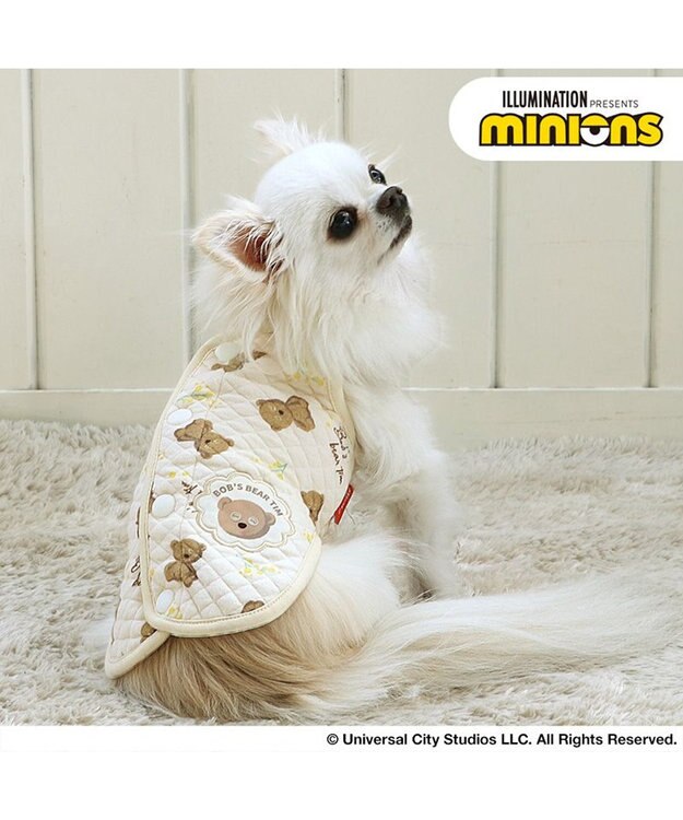 PET PARADISE ミニオン ティム キルティング ベスト 《お花》 小型犬 ホワイト