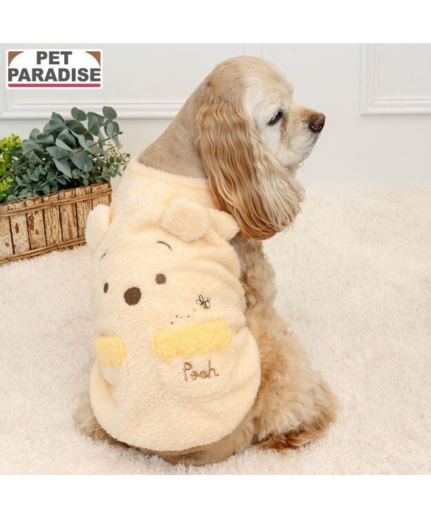PET PARADISE ディズニー くまのプーさん もこもこベスト 中型犬 シャーベット