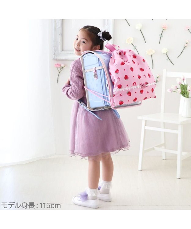 Mother garden マザーガーデン 野いちご お着替え巾着 《いちご柄》 -