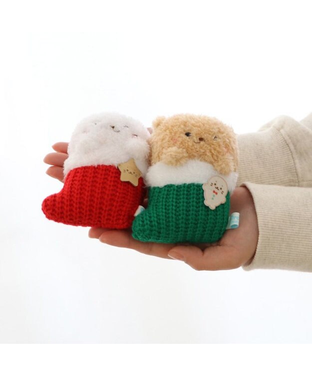 Mother garden しろたん クリスマス靴下キーホルダー 《しぇる》 単品 しぇる