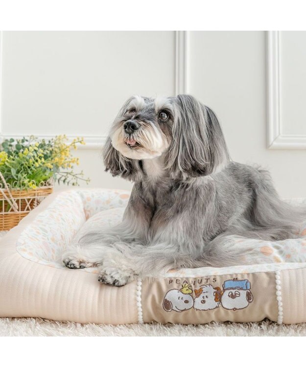 PET PARADISE スヌーピー カドラー Ｌ 《のほほん柄》　 ライトベージュ