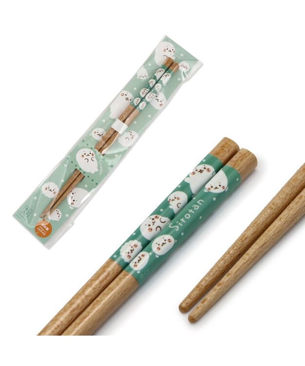 Mother garden しろたん 木製 箸  21cm 《つみつみ柄》 単品 つみつみ柄