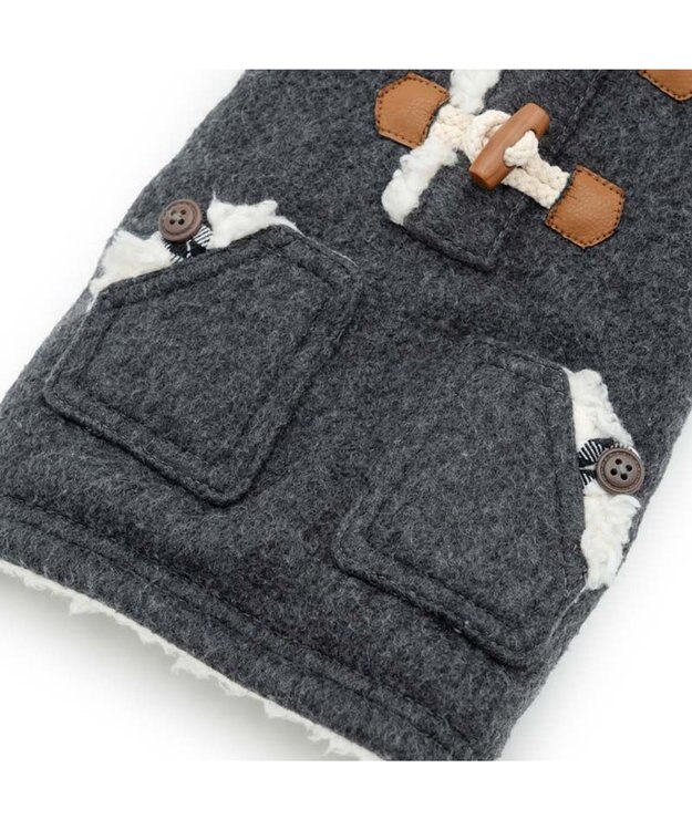 PET PARADISE ペットパラダイス フード付 ダッフルコート 中型犬 大型犬 グレー