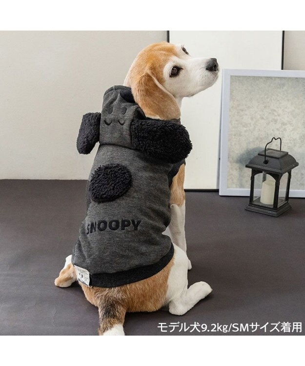 PET PARADISE スヌーピー 50s スヌーピーパーカー 《ブラック》 中型犬 大型犬 ブラック