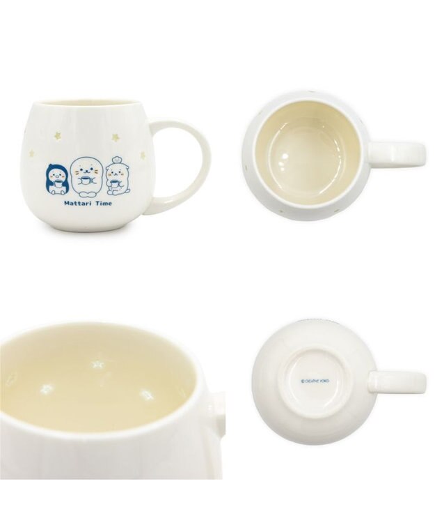 Mother garden しろたん 蛍焼きマグカップ 450mL 《お友達 まったりタイム》単品 お友達 まったりタイム