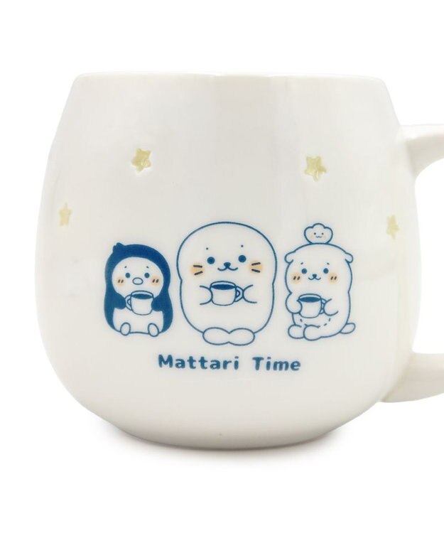 Mother garden しろたん 蛍焼きマグカップ 450mL 《お友達 まったりタイム》単品 お友達 まったりタイム