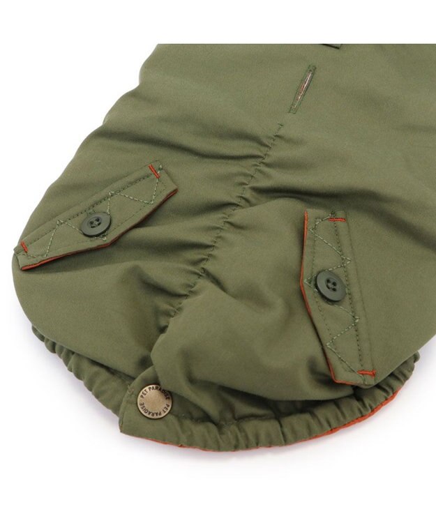 PET PARADISE ペットパラダイス 遠赤外線 モッズコート 小型犬 カーキ