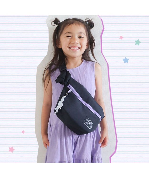 Mother garden マザーガーデン ユニコーン ボディバッグ 《パープル / ブラック》 ブラック