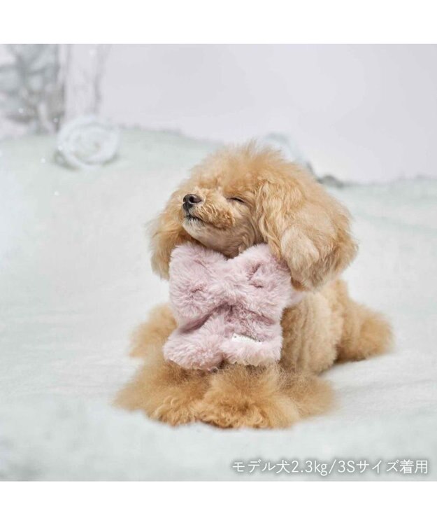 PET PARADISE cherircouture りぼんマフラー 小型犬 ピンク