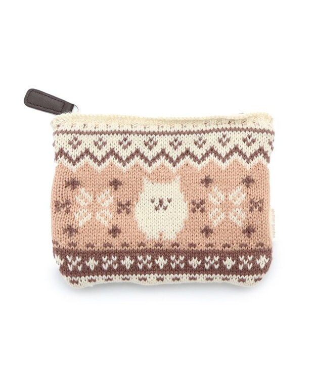 Mother garden マザーガーデン ふわんこ ニットポーチ 12cm×15cm マルチカラー