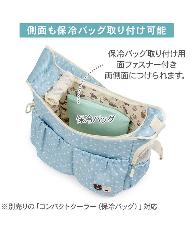 PET PARADISE リサとガスパール 刺繍 スリングバッグ Ｍ ブルー
